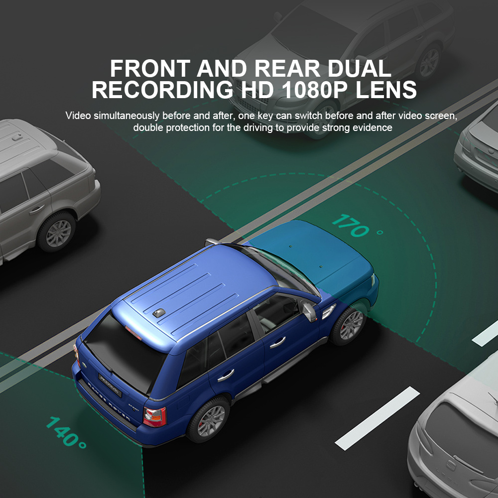 5 Inch touch screen Car Dvr Camera Hd 1080P Car Mirror Video Recorder with Rear View Camera vehicle camera car cam recor