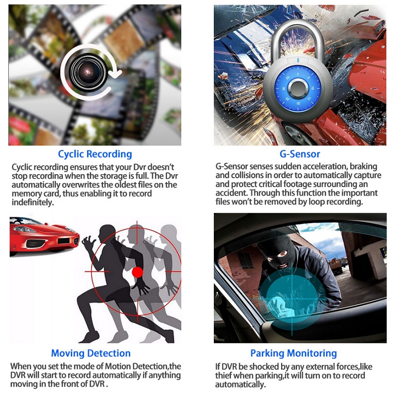 5 Inch touch screen Car Dvr Camera Hd 1080P Car Mirror Video Recorder with Rear View Camera vehicle camera car cam recor