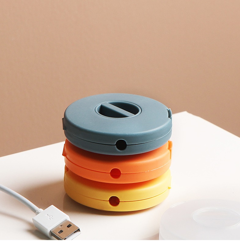  Cable Channel Empty Stretchy Cable Tangled Compact Multipurpose Headphone Case for USB Cable round