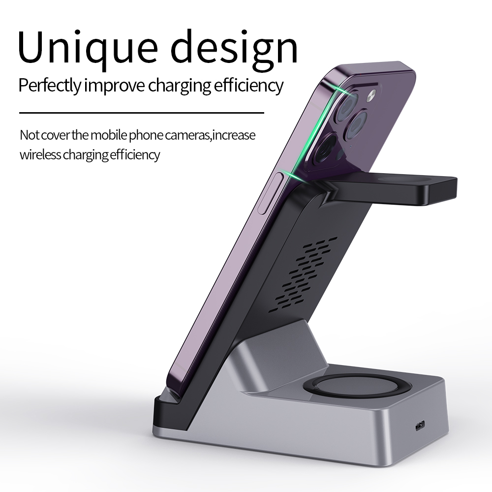 Hot Selling Item Ebay Table Lamp Wireless Charger Magnetic 3 In 1 Wireless Charger Stand Multifunctional Wireless Charge