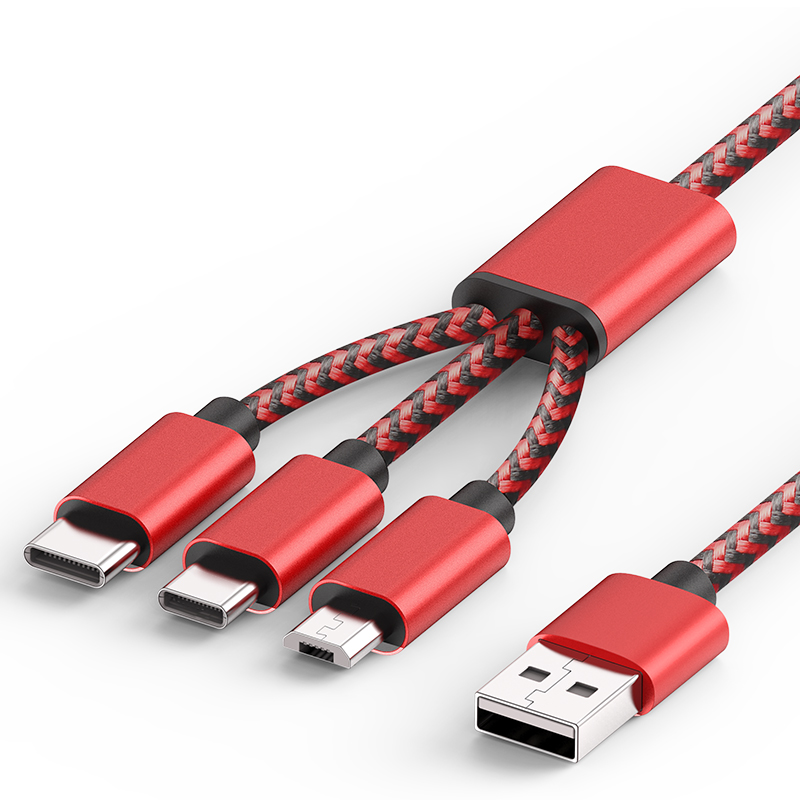 multi data line 3 in 1 usb cable fast charging charger