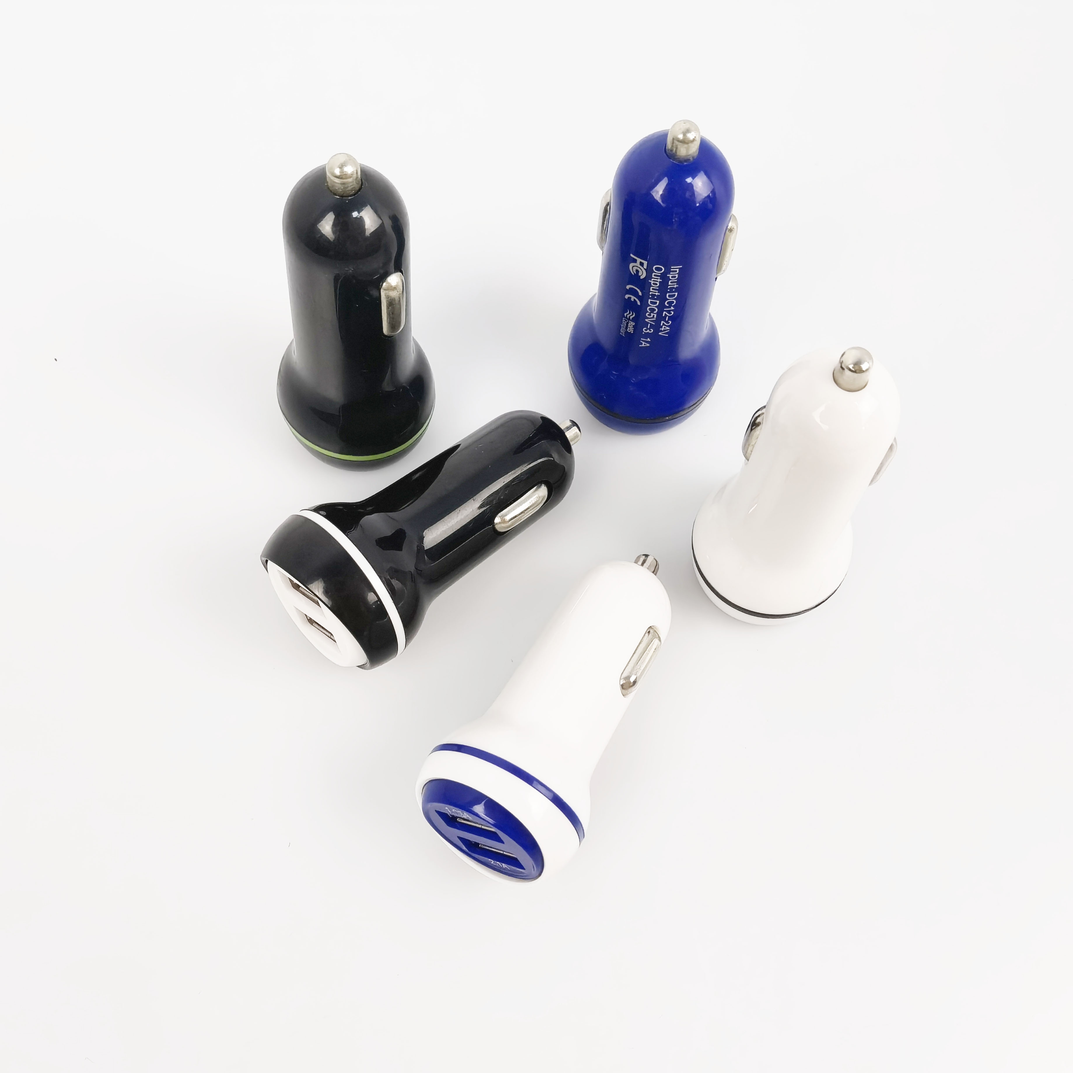 Hot sales 5V 3.1A Dual USB Car Charger With Design Patent