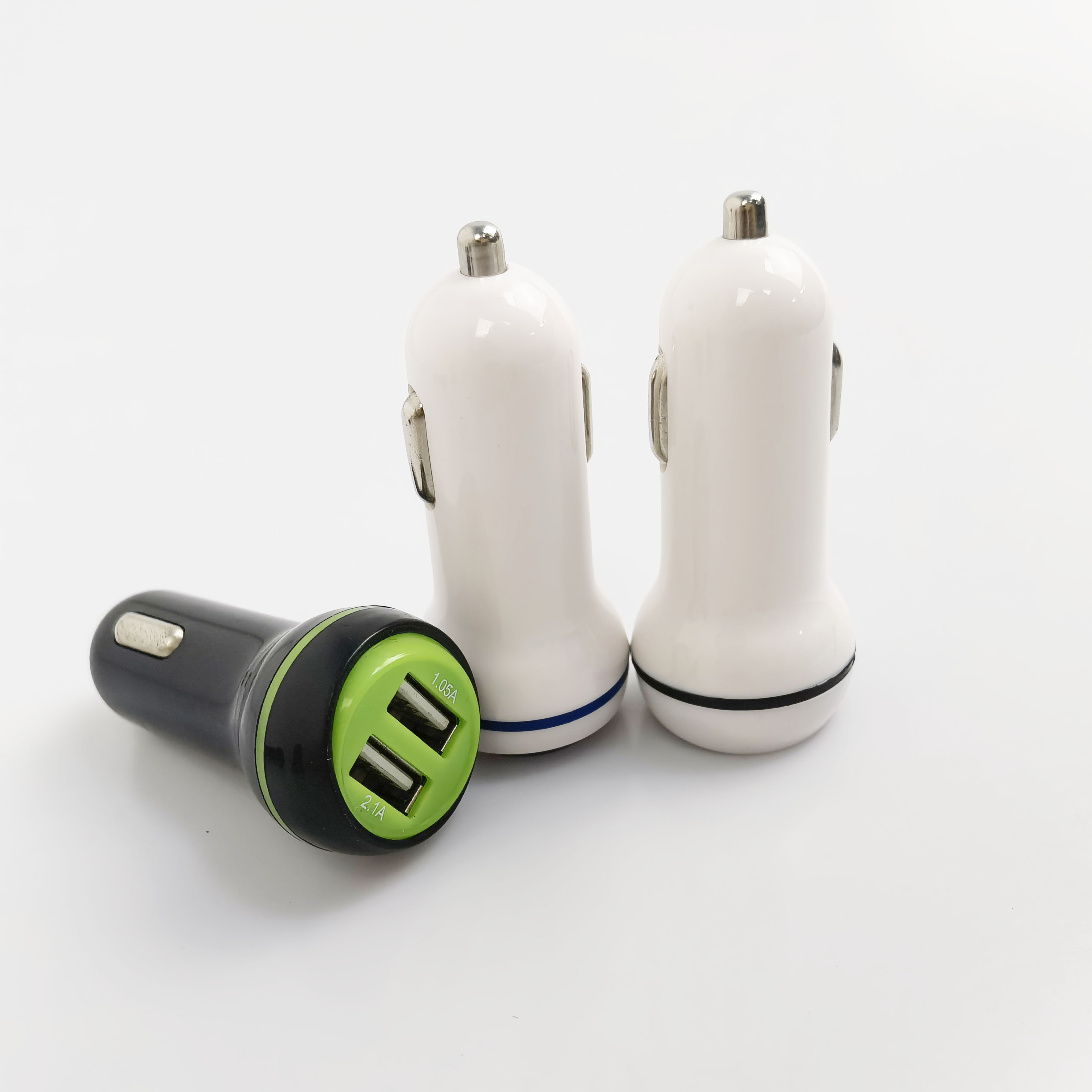 Hot sales 5V 3.1A Dual USB Car Charger With Design Patent