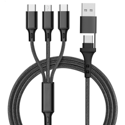 In Stock Fast Charging Kable 3a Nylon Braided Cable Micro Kabel USB C to USB C to Type C Multi Charger Cable PD 60W 2 in