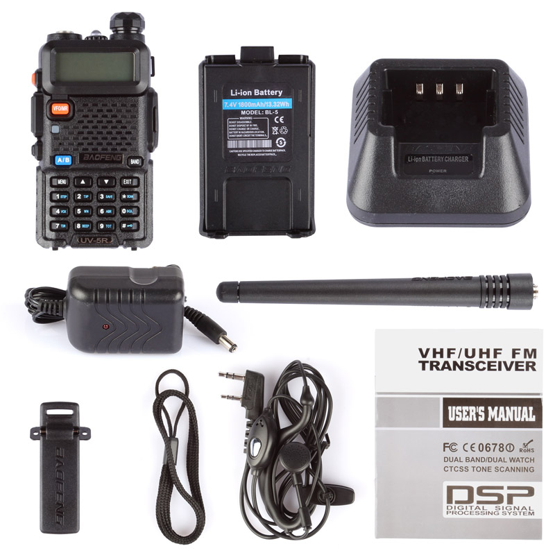 FM radio 5W high power Dual Band Walkie-talkie  two way radio intercom