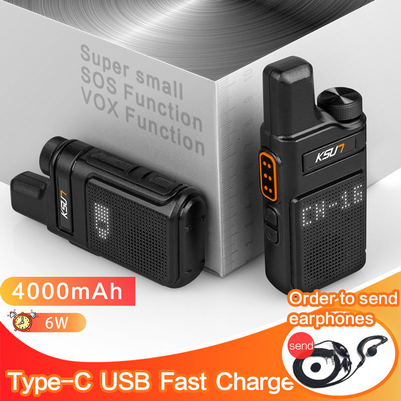 KSUN TFSI PMR 446 Walkie-talkie Mini Communication Radios Professional 2 Way Radio UHF Transceiver Portable Walkie Talki