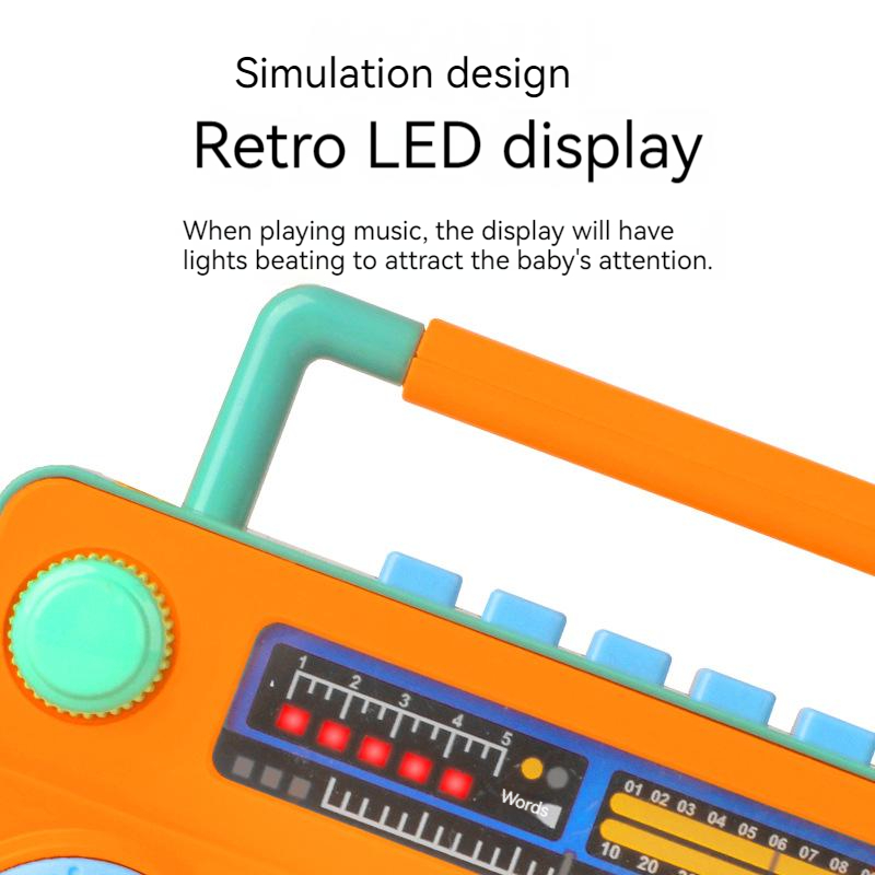 Early Education Machine Toys Radio Mini Record Music Player Tape Retro Recorder Classical Model Radio Baby Musical Toys