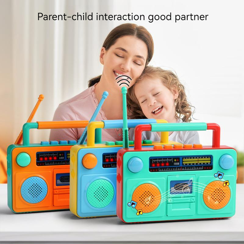 Early Education Machine Toys Radio Mini Record Music Player Tape Retro Recorder Classical Model Radio Baby Musical Toys