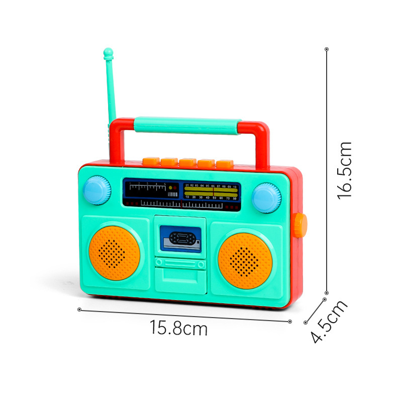 Early Education Machine Toys Radio Mini Record Music Player Tape Retro Recorder Classical Model Radio Baby Musical Toys