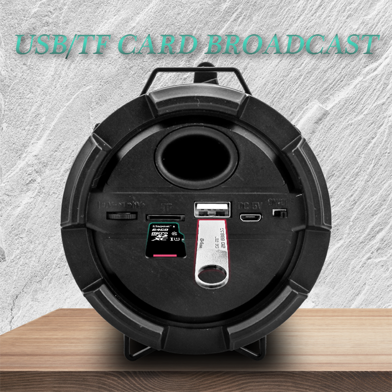 Museeq Outdoor HiFi Stereo Music Sound Box with Phone Holder Super Bass Audio Portable Wireless Speaker