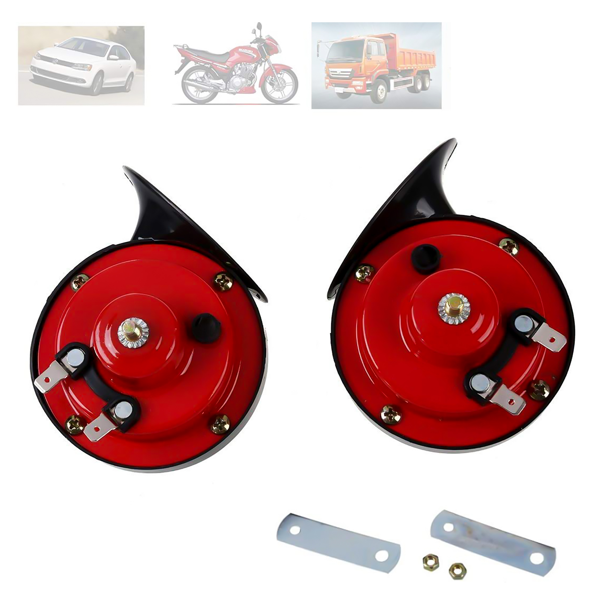 Snail Horn for Trucks, Cars, Bikes & Boats 12v super Loud  Speaker Horns Waterproof Motorcycle Snail Horn