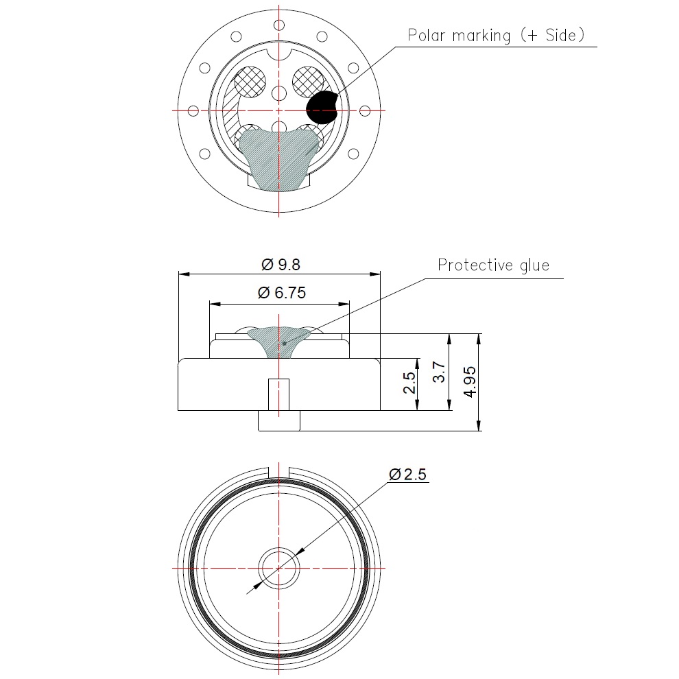 10mm driver is suitable for in-ear .Wide and smooth frequency range For Earphone,TWS wireless earbuds driver , deep bass