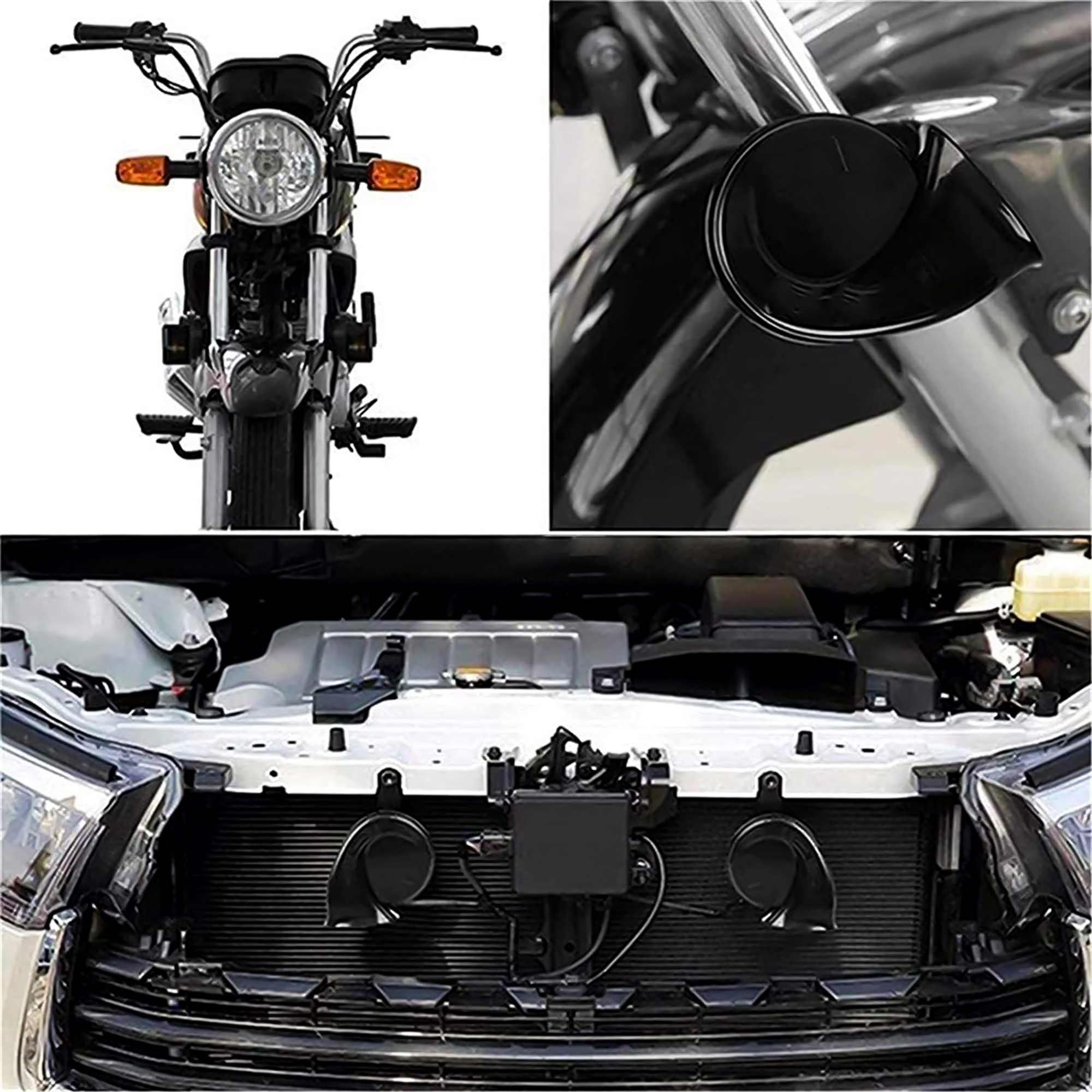 Snail Horn for Trucks, Cars, Bikes & Boats 12v super Loud  Speaker Horns Waterproof Motorcycle Snail Horn