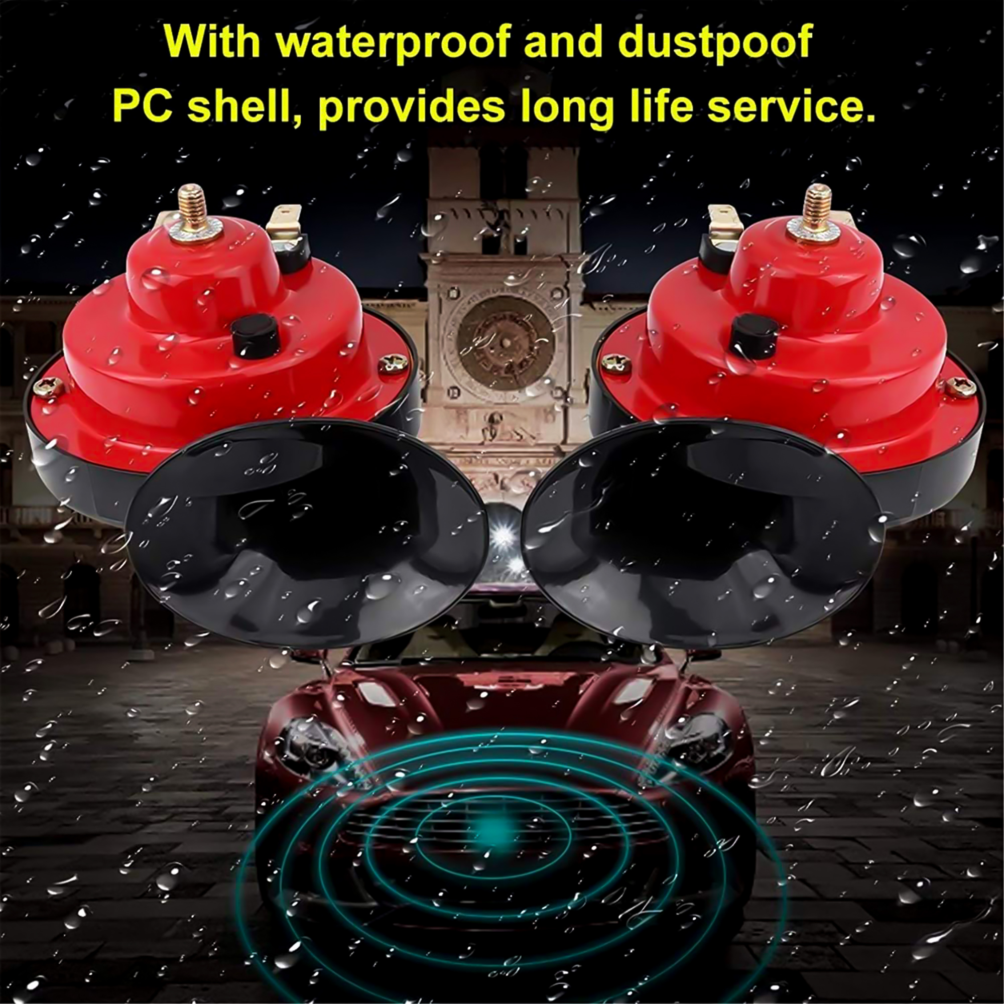 Snail Horn for Trucks, Cars, Bikes & Boats 12v super Loud  Speaker Horns Waterproof Motorcycle Snail Horn