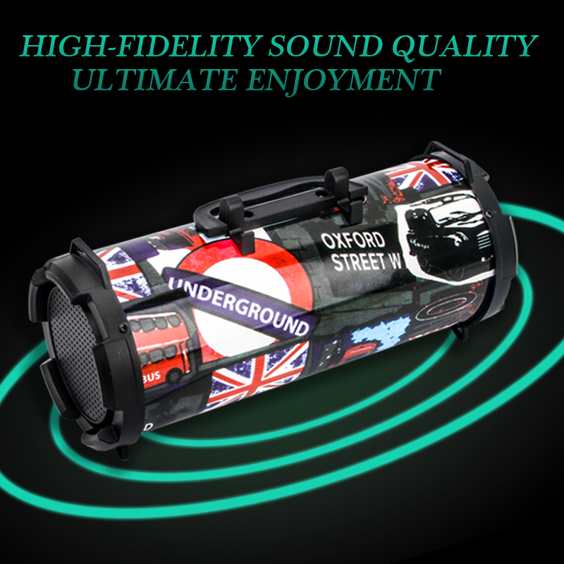 Museeq Outdoor HiFi Stereo Music Sound Box with Phone Holder Super Bass Audio Portable Wireless Speaker