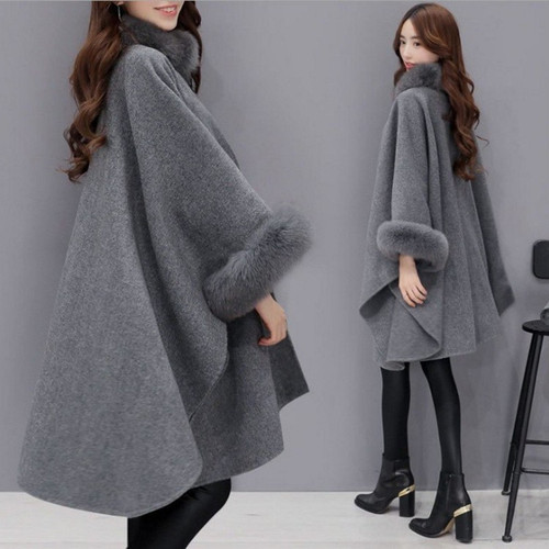 new type Poncho Winter Jacket Coat Women Sweater Casual Coat Winter Long Cardigan Loose Long Sleeve Female Cape woollen 
