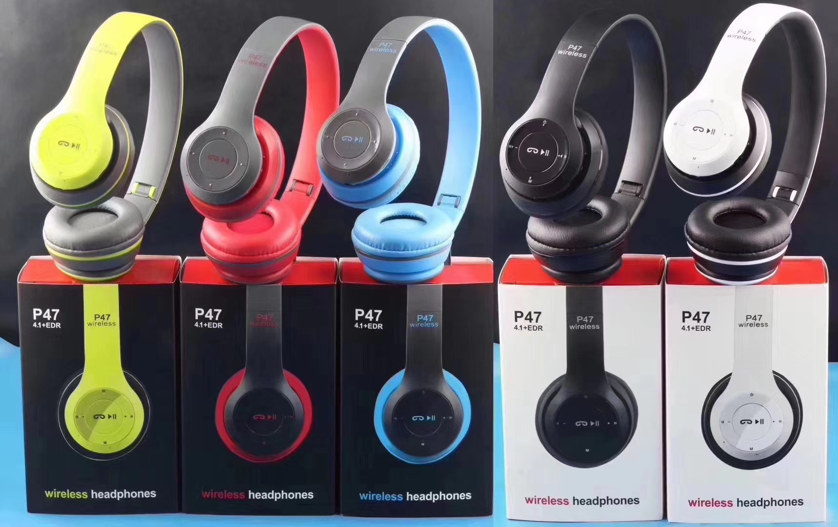 P47 Earphones & Headphones Wireless Headset Foldable Headphones