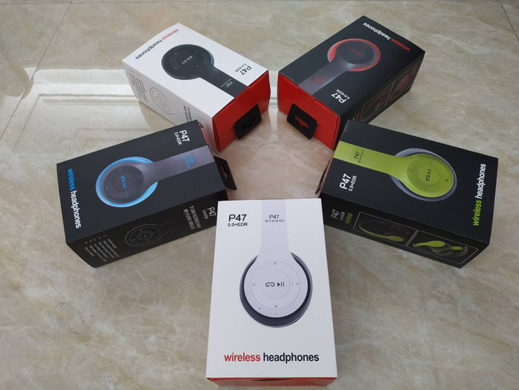 P47 Earphones & Headphones Wireless Headset Foldable Headphones