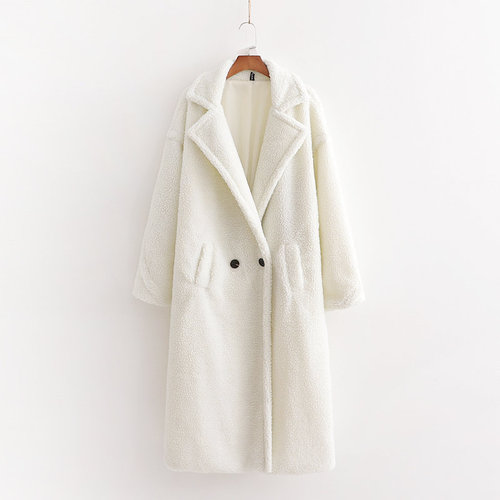 12 Colors High Quality Warm Winter Women Faux Sheep Fur Wool Long Teddy Bear Coat