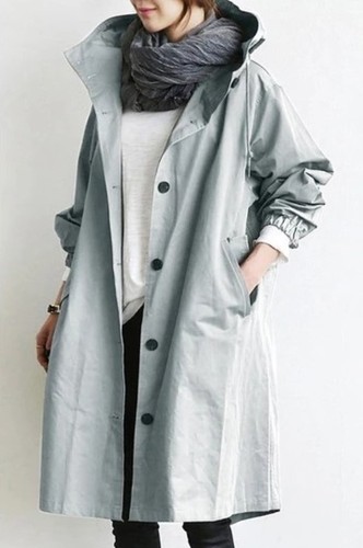 2021 new fashion  windproof blend double breasted jackets classic long waterproof long women trench coat