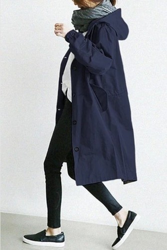 2021 new fashion  windproof blend double breasted jackets classic long waterproof long women trench coat