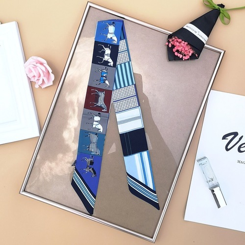 Silk Scarf Women Silk  Fashion Head Scarf Brand Small Tie Scarves