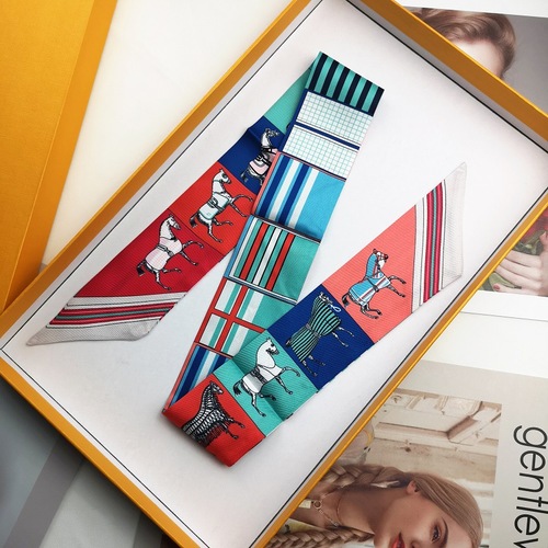 Silk Scarf Women Silk  Fashion Head Scarf Brand Small Tie Scarves