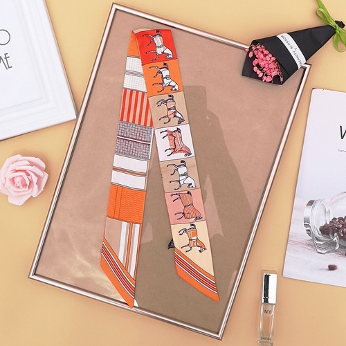 Silk Scarf Women Silk  Fashion Head Scarf Brand Small Tie Scarves