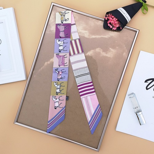 Silk Scarf Women Silk  Fashion Head Scarf Brand Small Tie Scarves