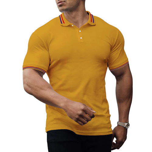 2023 New   plaid shirts style men's shirts casual formal cotton polo t shirt with 