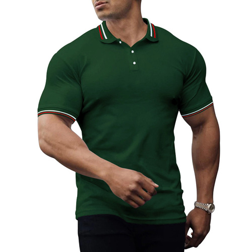 2023 New   plaid shirts style men's shirts casual formal cotton polo t shirt with 