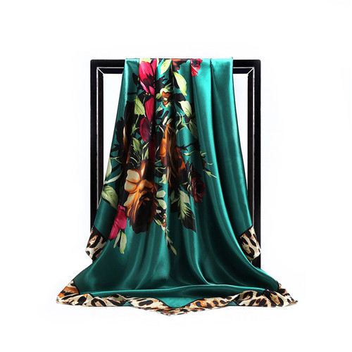  fashion   printed women bandana head wrap turkish square silk head scarves