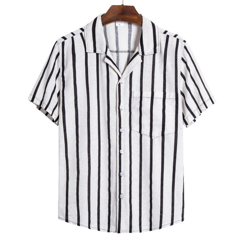 Guayabera style  printed 65% cotton slim man shirt short sleeve beach  hawaiian shirts for men