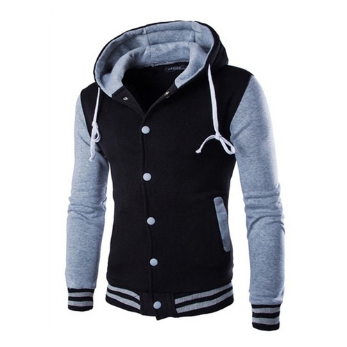 High Quality 80% Polyester Korean Style Cardigan Slim Fit Baseball Varsity White Shirts Jacket For Men Shirt Casual