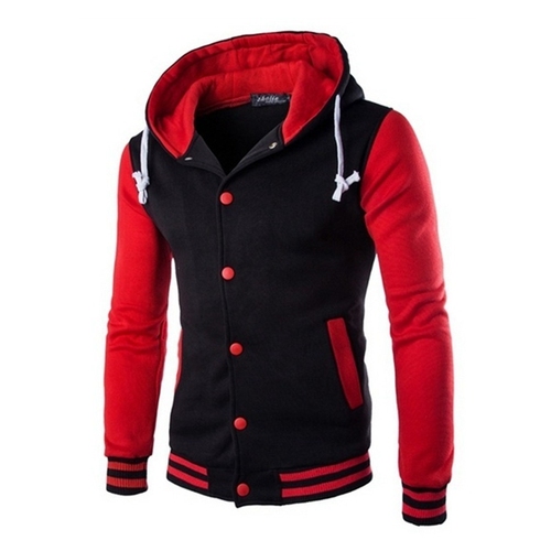 High Quality 80% Polyester Korean Style Cardigan Slim Fit Baseball Varsity White Shirts Jacket For Men Shirt Casual