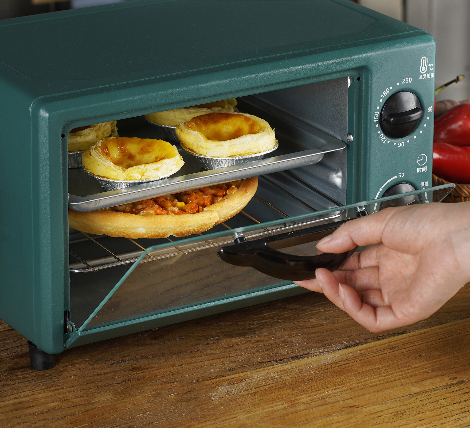  price 700w mini toaster oven for pizza chicken bread home appliance electric ovens with timer and warmer