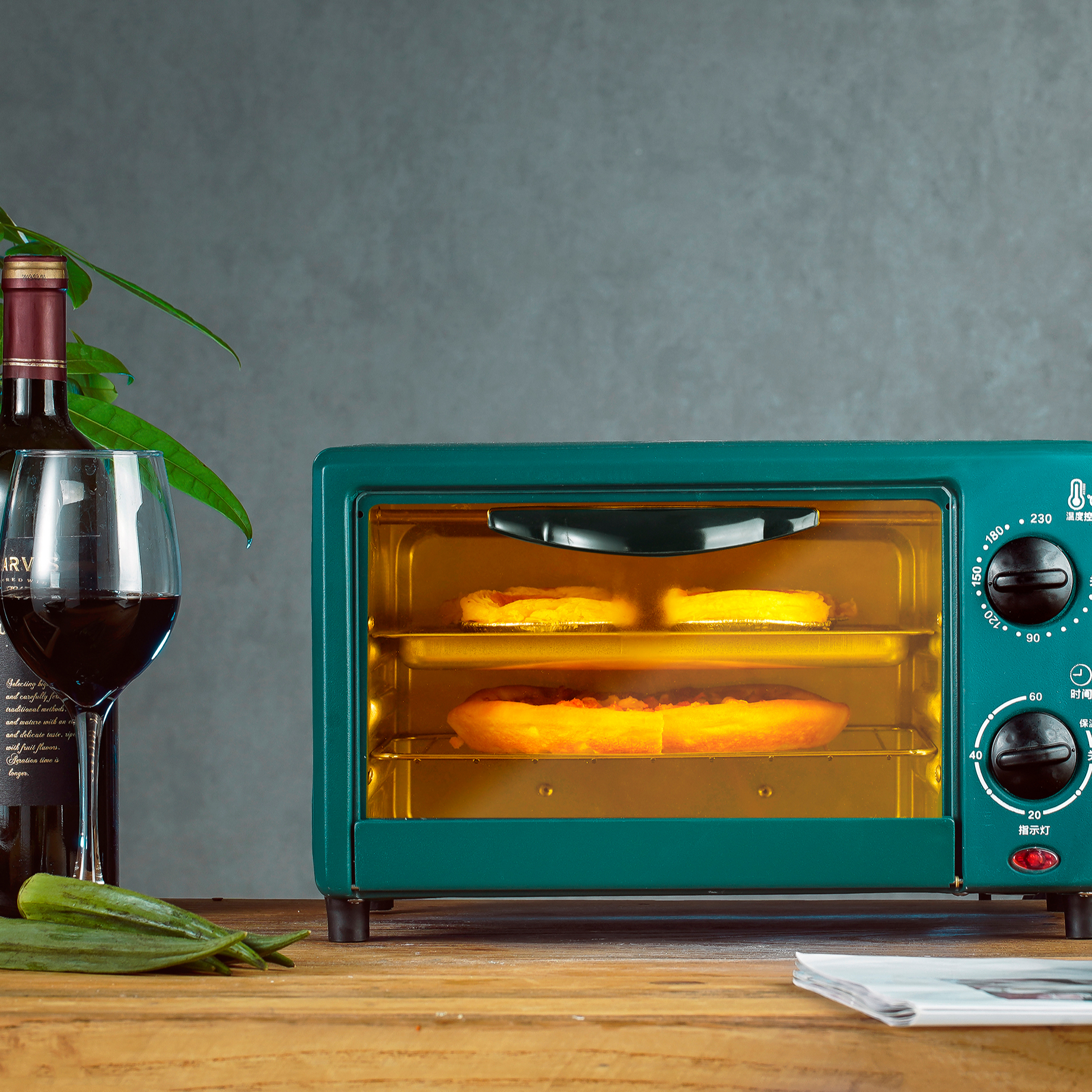 price 700w mini toaster oven for pizza chicken bread home appliance electric ovens with timer and warmer