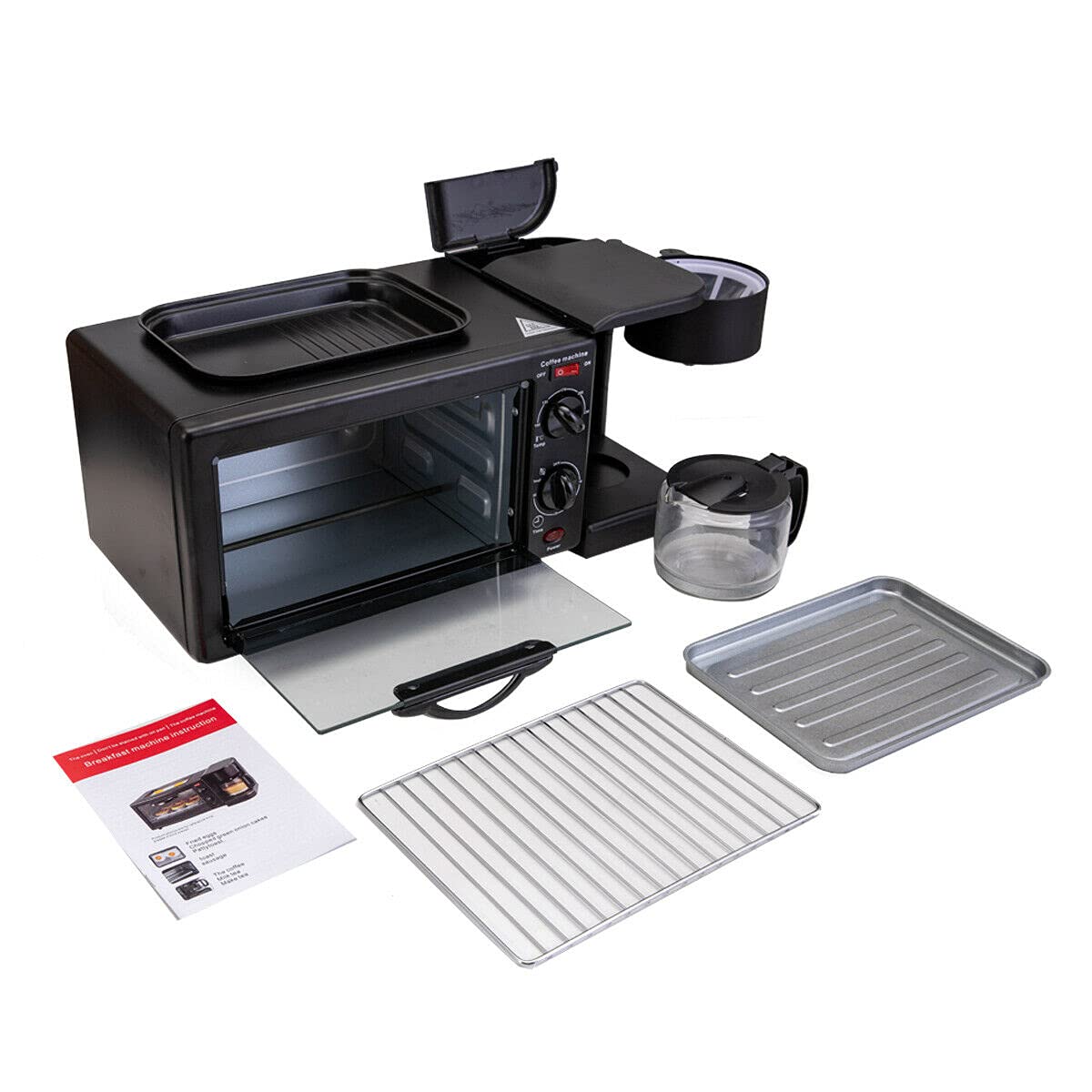 Household Multifunction Breakfast Maker Machine Temperature Control Breakfast Sandwich Maker 3 In 1 Breakfast Makers