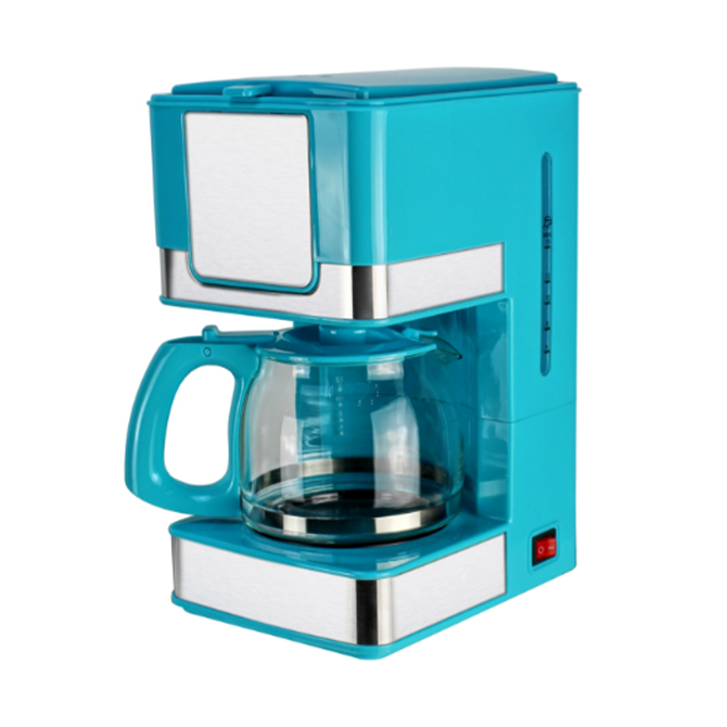 1.5L 900W 10-12 cup drip coffee maker with stainless steel decoration