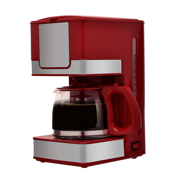 1.5L 900W 10-12 cup drip coffee maker with stainless steel decoration
