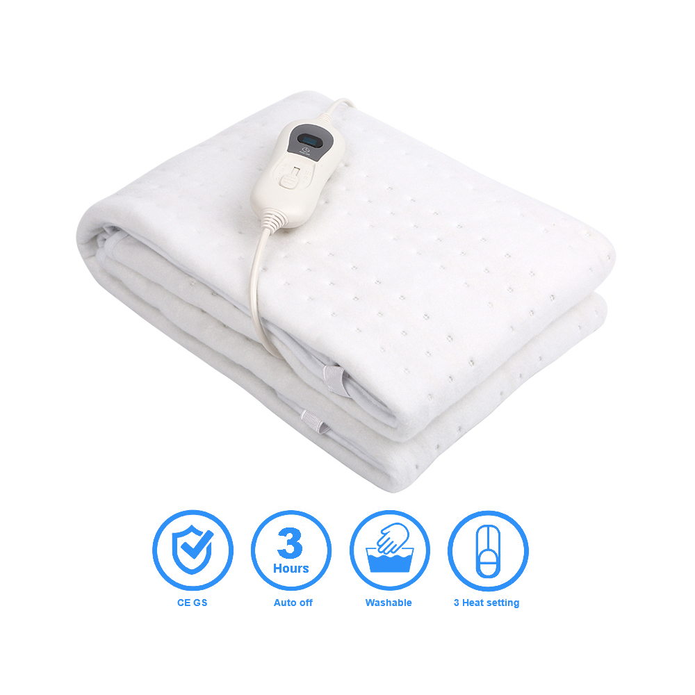  best selling 150*80 cm single electric heated element blanket with CE/GS certificate