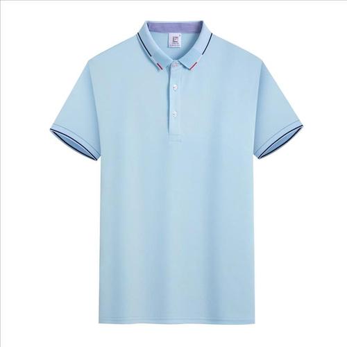 New Design   Men Clothes Short Sleeved Polyester Spandex Quick-dry Golf T Shirt Casual Lapel Polo Shirt
