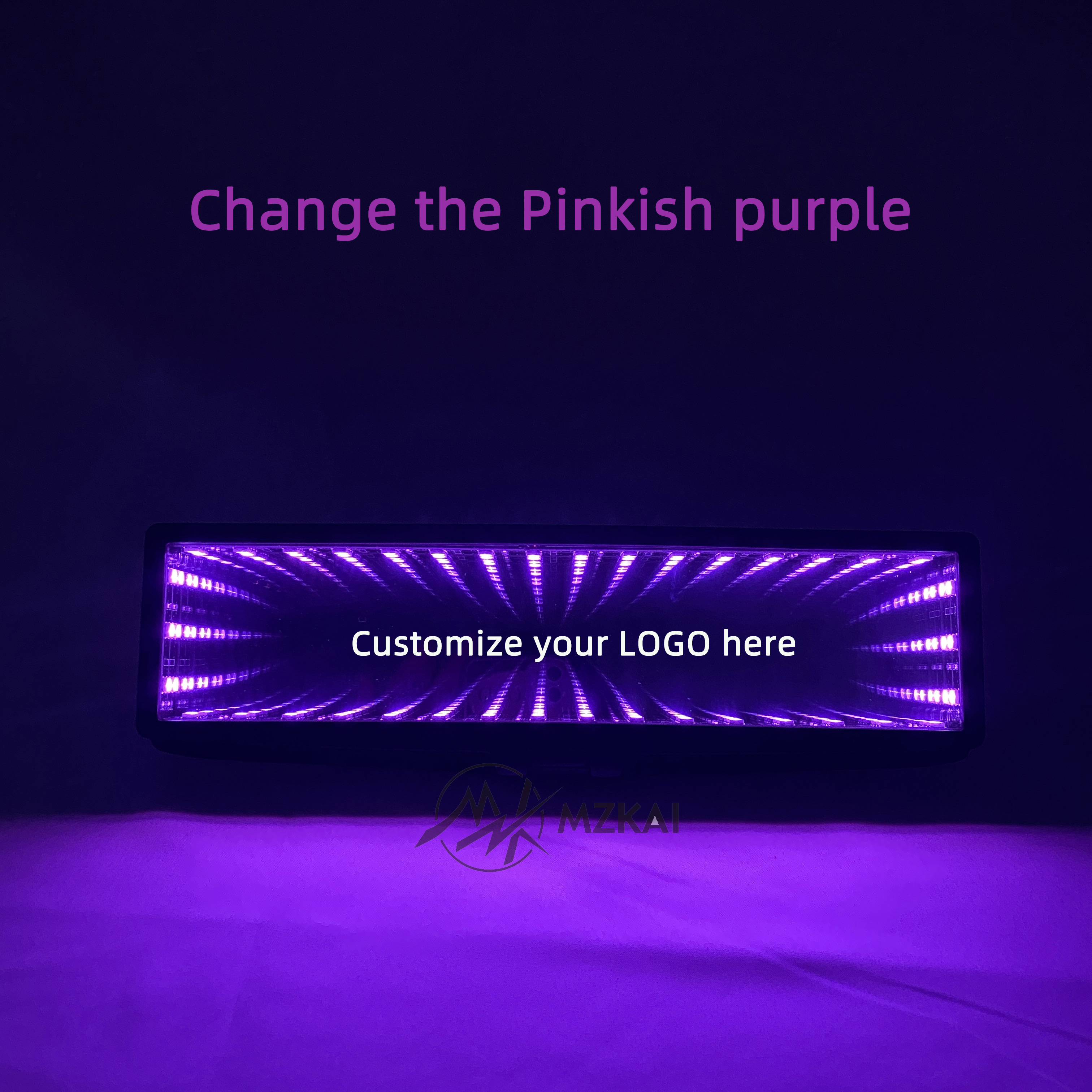 Personality for man women Colorful Large Field Anti-glare 3D bottomless extends RGB LED car rearview mirror