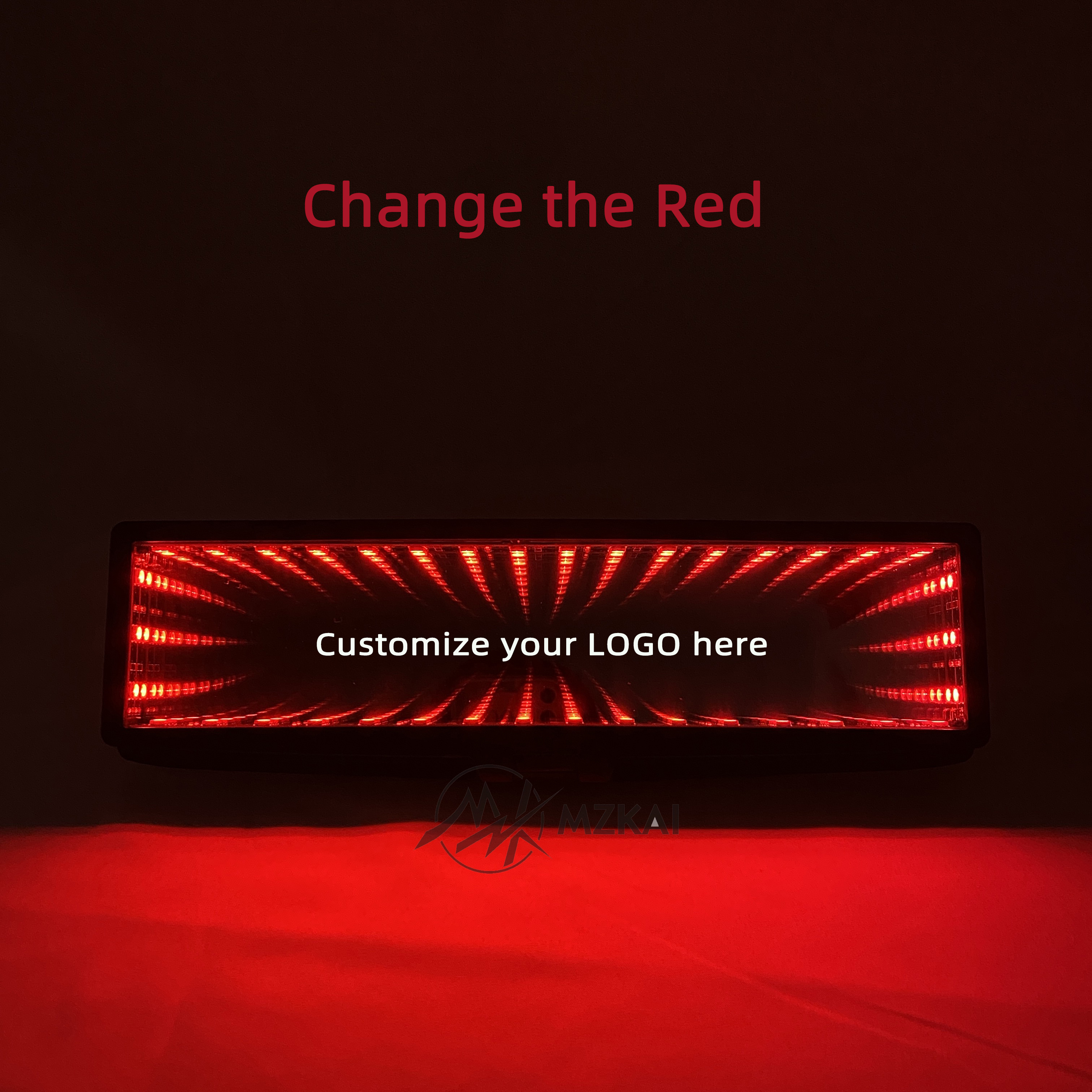 Personality for man women Colorful Large Field Anti-glare 3D bottomless extends RGB LED car rearview mirror