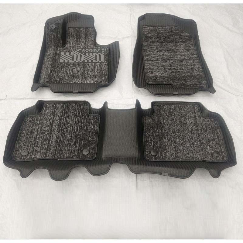 Supplier of high quality hot pressed leather  car carpet type composite car floor mats  production fashion 