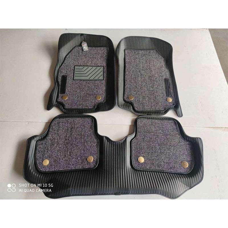 Supplier of high quality hot pressed leather  car carpet type composite car floor mats  production fashion 