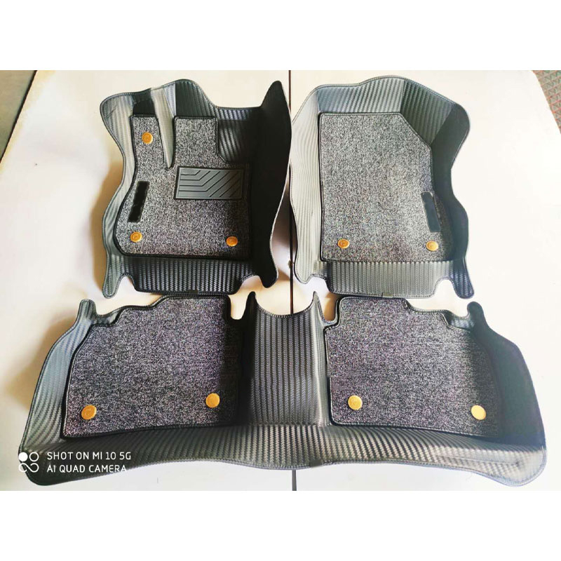 Supplier of high quality hot pressed leather  car carpet type composite car floor mats  production fashion 