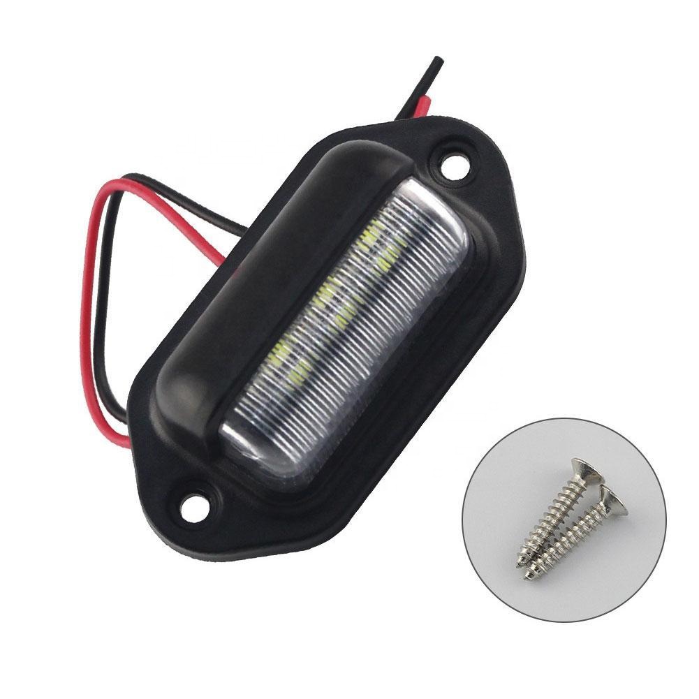 12V 6 LED Car License Number Plate Light For SUV Auto RV Truck Trailer Tail Light License Plate Lights Lamp Car Accessor