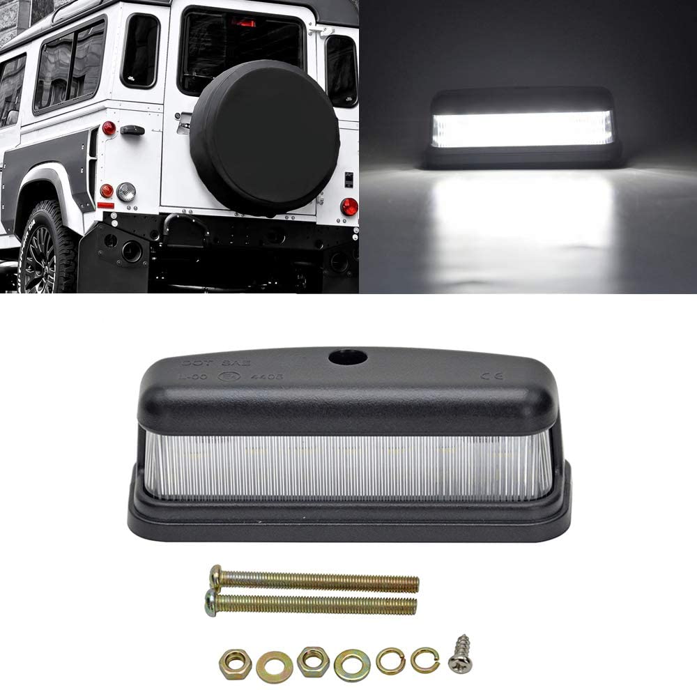 White Car License Plate LED Light 3W LED  LED Tail Light Replacement Bulbs for Land Rover Defender 90 110 1990-2016 S