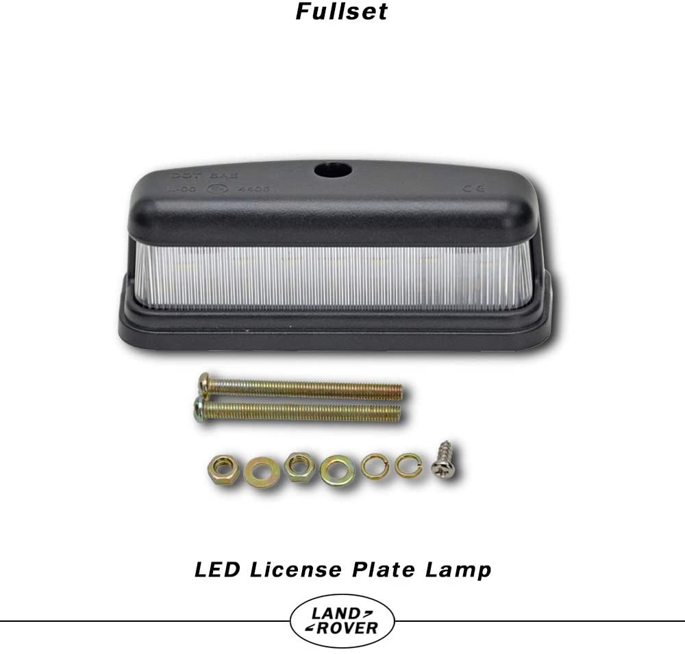 White Car License Plate LED Light 3W LED  LED Tail Light Replacement Bulbs for Land Rover Defender 90 110 1990-2016 S